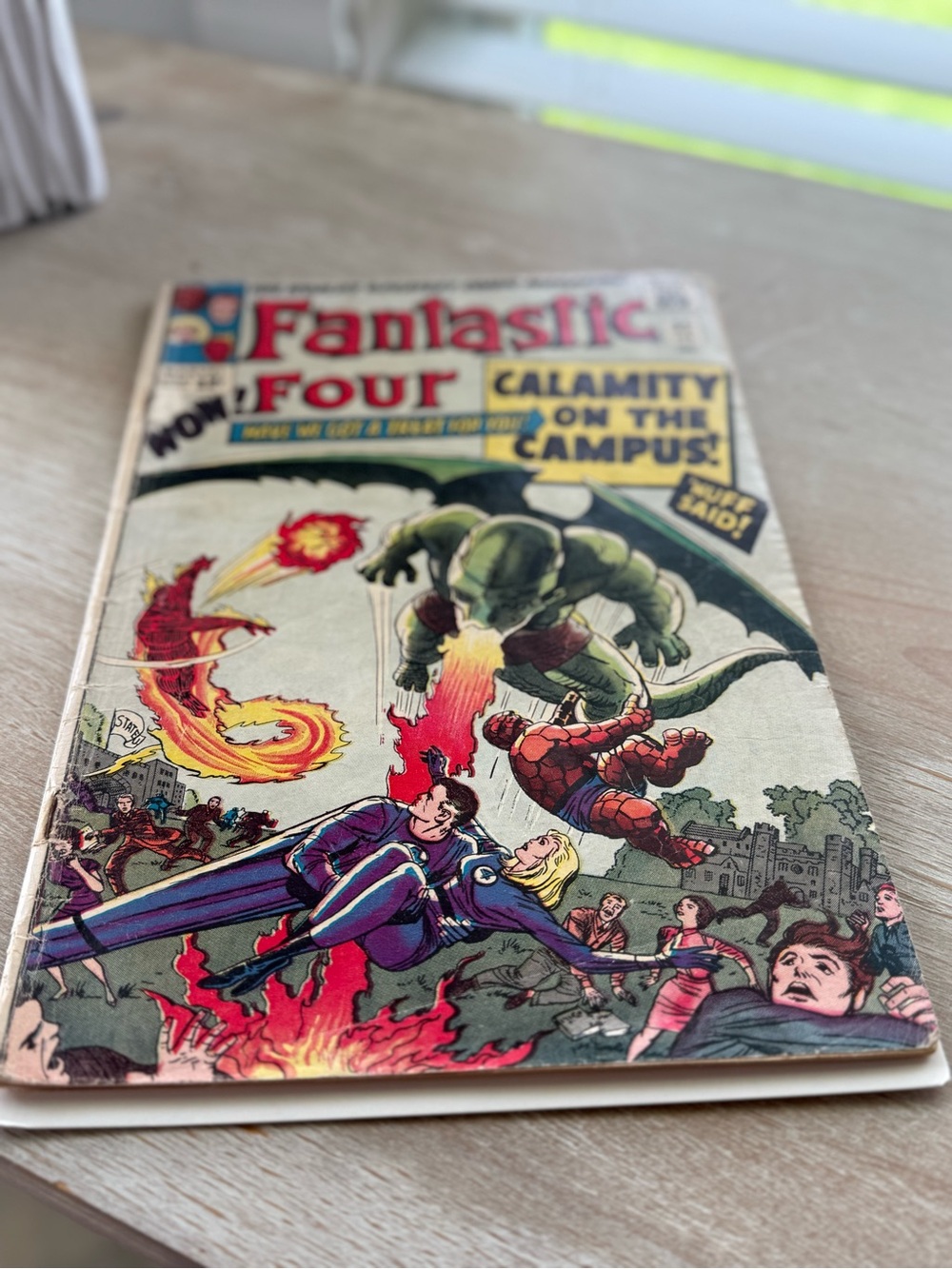 Vintage 1965 Fantastic Four #35 Marvel Comic Calamity On The Campus Dragon Man